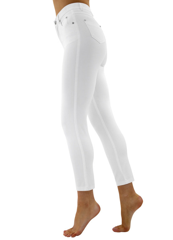 Marble 7/8 4 Way Stretch Jean - White