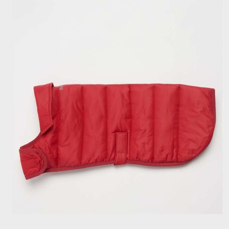 Barbour Baffle Quilted Dog Coat - Brick Red