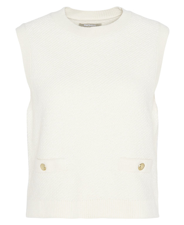 Barbour Charlene Sweater Vest  - Antique White