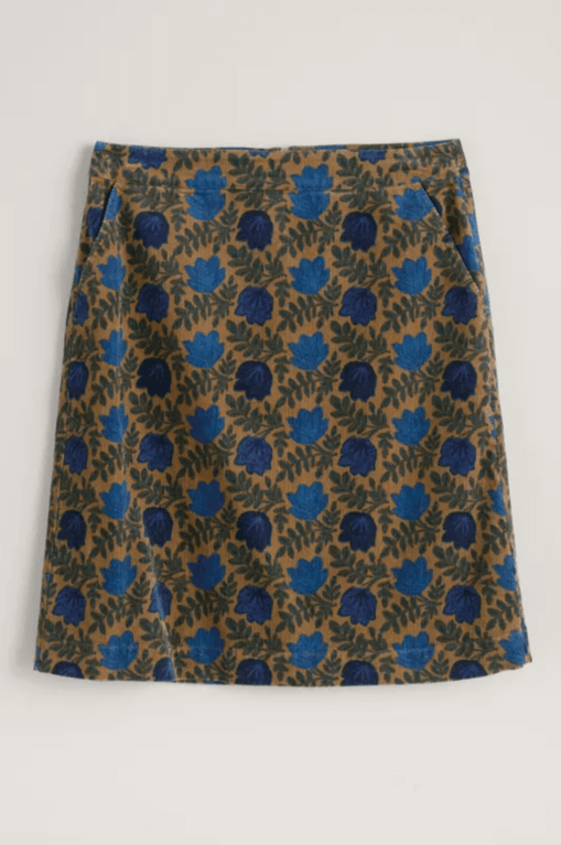 Seasalt Ferry Cross Skirt - Tossed Blooms Waxed Canvas