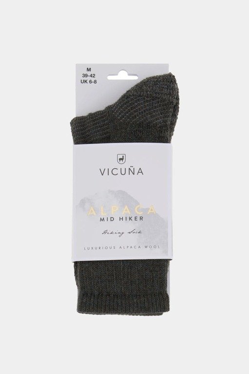 Vicuna Mid Weight Alpaca Sock  - Green