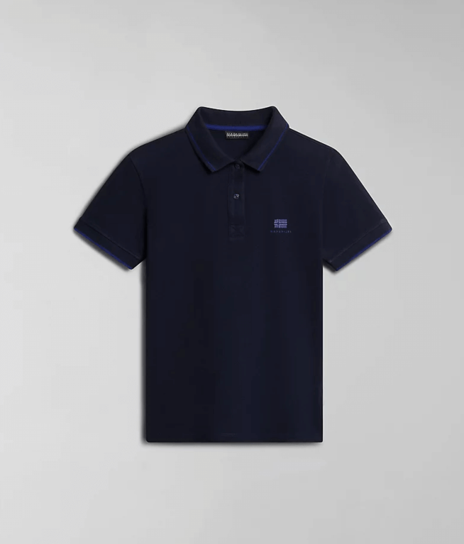 Napapijri Nina Short Sleeve Polo Shirt - Dark Blue 