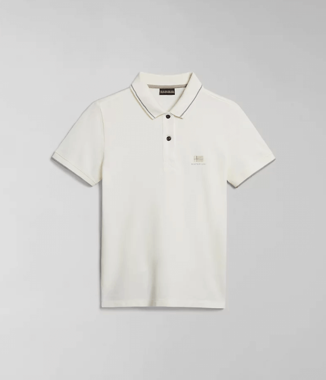 Napapijri Nina Short Sleeve Polo Shirt - Whisper White