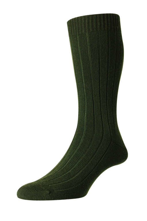 Pantherella Packington Merino Sock - Dark Olive
