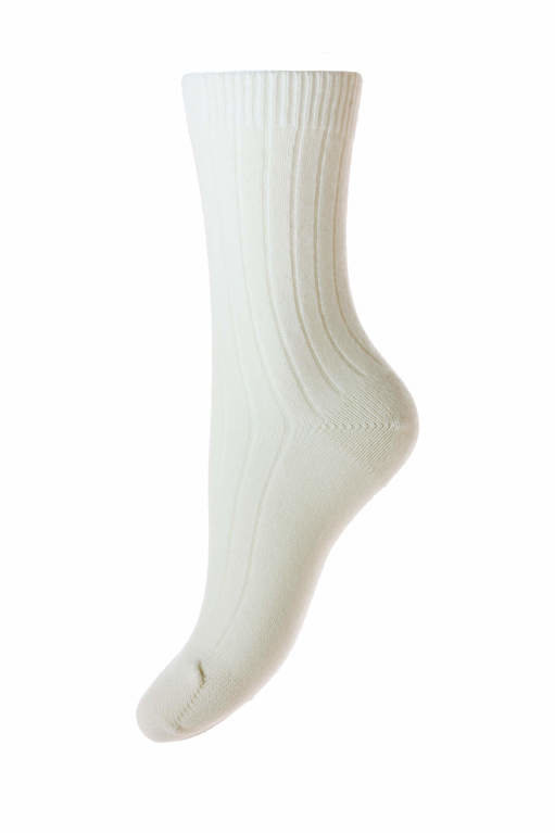 Pantherella Tabitha Cashmere Socks - Winter White