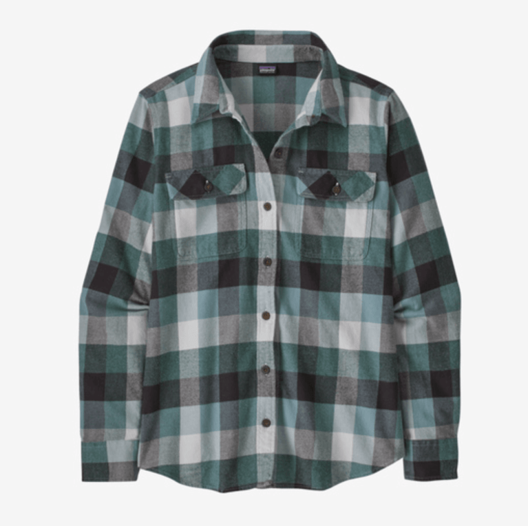 Patagonia Long-Sleeved Organic Cotton Midweight Fjord Flannel Shirt - Guides: Nouveau Green