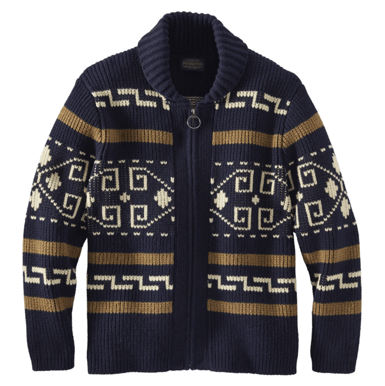 Pendleton Original Westerly Sweater - Navy & Brown