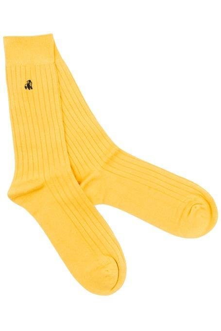 Swole Panda Women's Bamboo Socks  - Bumble Yellow