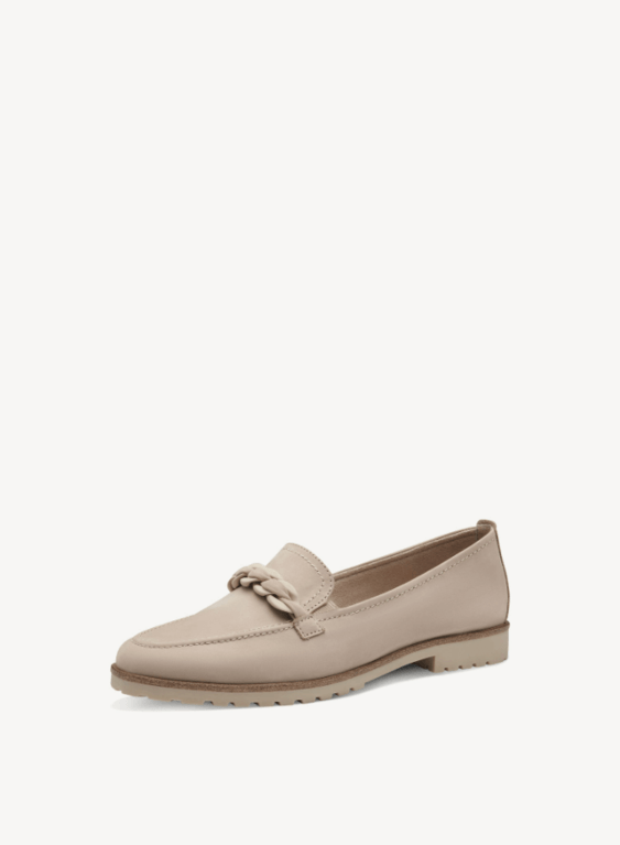 Tamaris Leather Loafer - Taupe