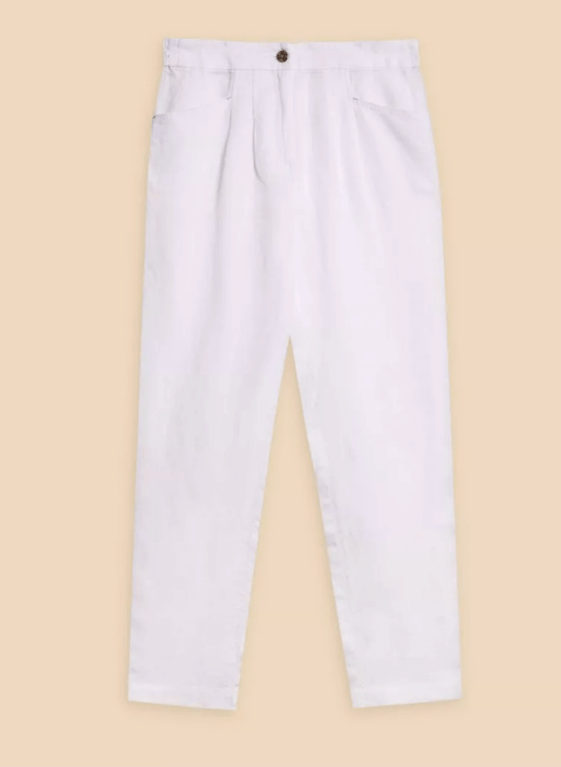 White Stuff Rowena Linen Trouser - Brilliant White 