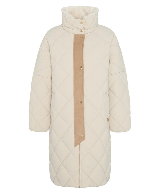  Barbour Bearnie Puffer Quilted Jacket - Oatmeal