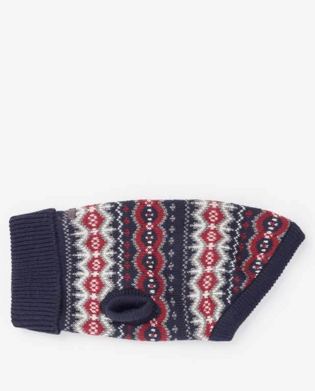 Barbour Case Fair isle Dog Jumper - Blue Granite