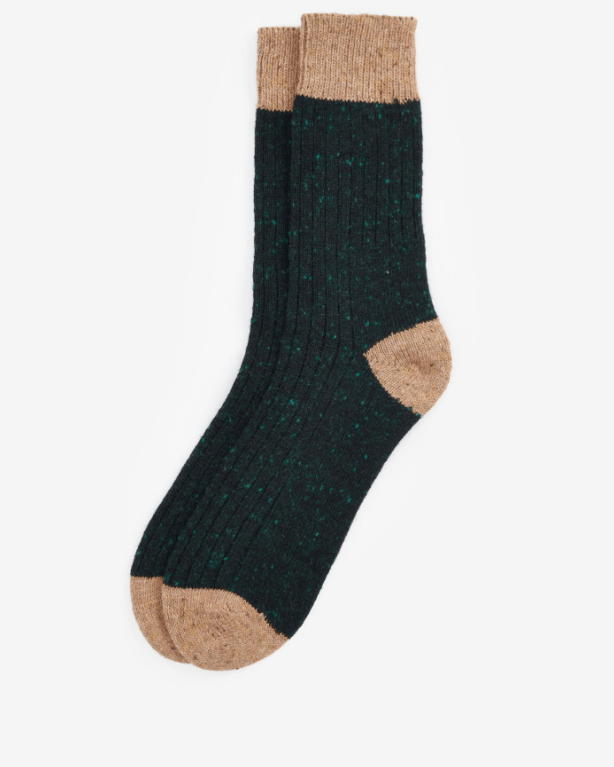 Barbour Houghton Sock - Evergreen/Sandstone