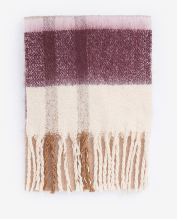 Barbour Isla Boucle Scarf - Muted Cabernet 