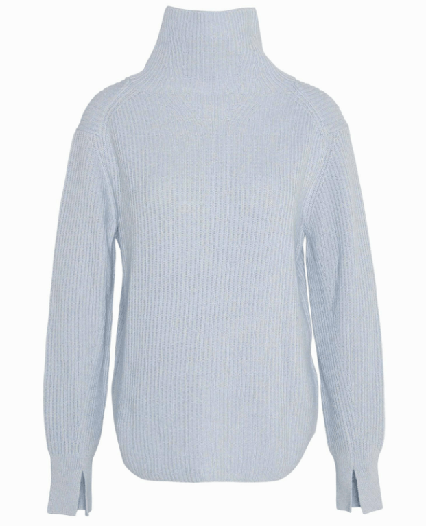 Barbour Nora Rollneck Jumper  - Pearl Blue