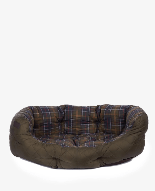 Barbour Quilted Dog Bed - 35 inch - Olive