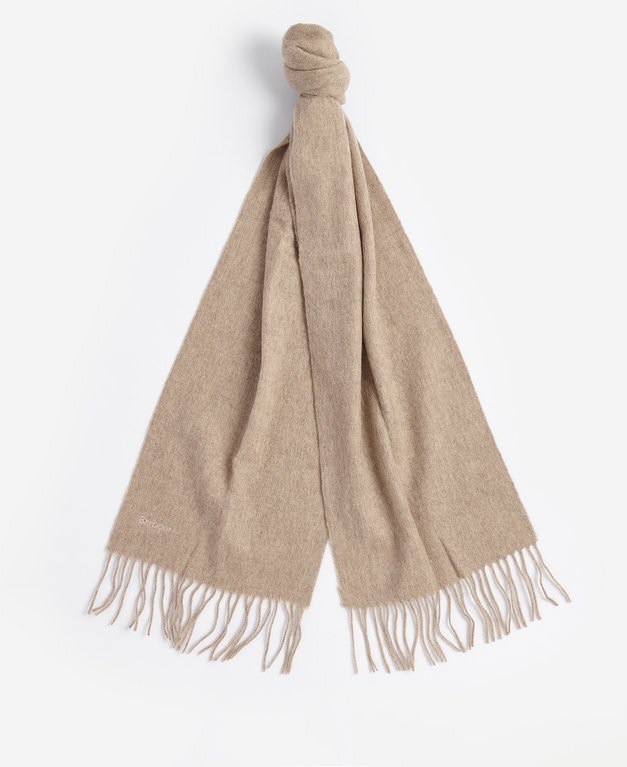 Barbour W Lambswool Woven Scarf - Oatmeal 