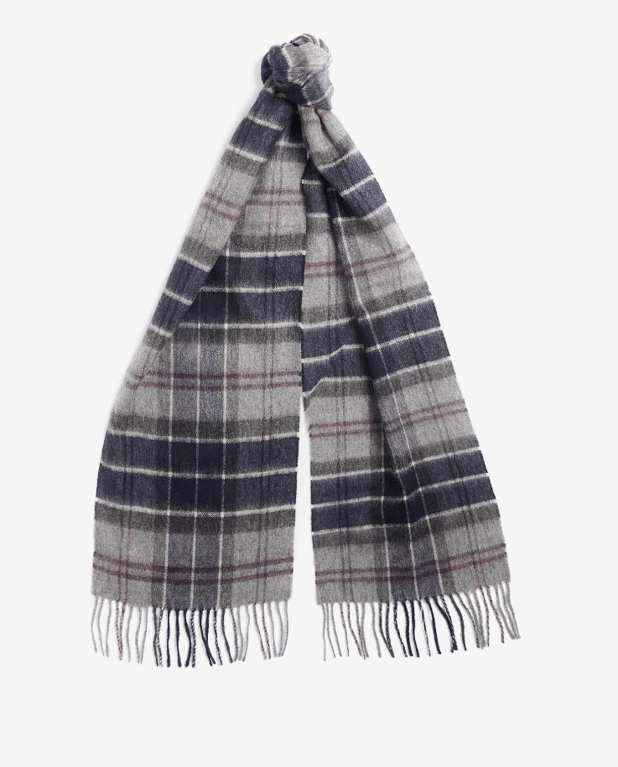 Barbour Wool & Cashmere Scarf  - Black Slate Tartan