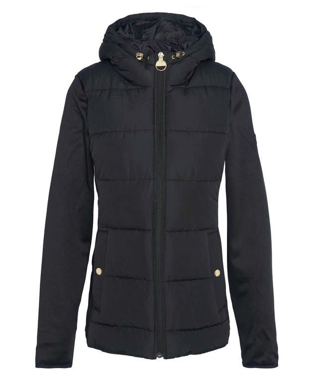 Barbour International Bondar Quilted Sweater Jacket  - Black