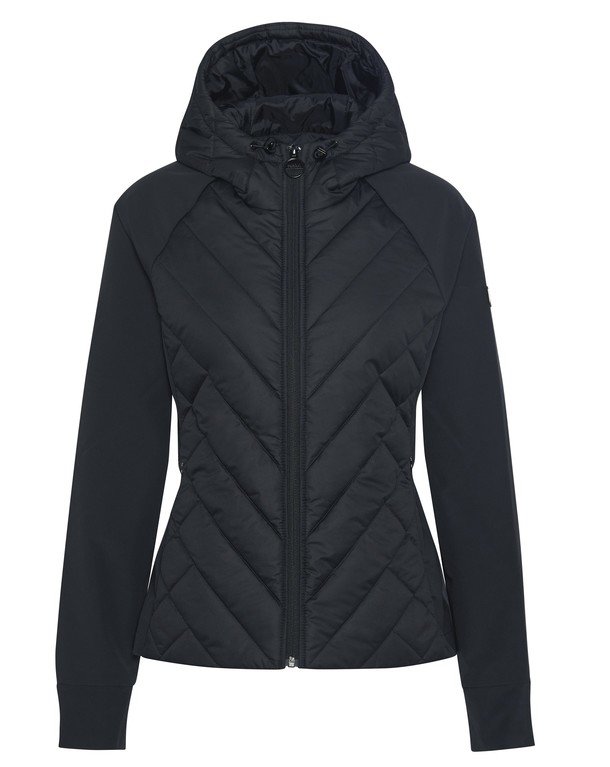 Barbour International Dakota Quilted Sweater Jacket  - Black