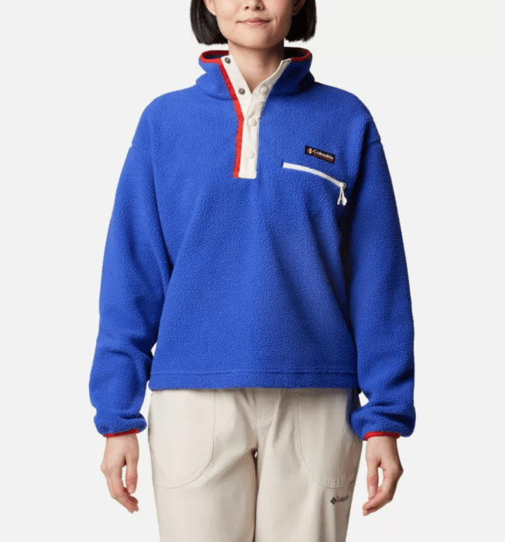 Columbia Helvetia Cropped Half Snap Fleece - Clematis