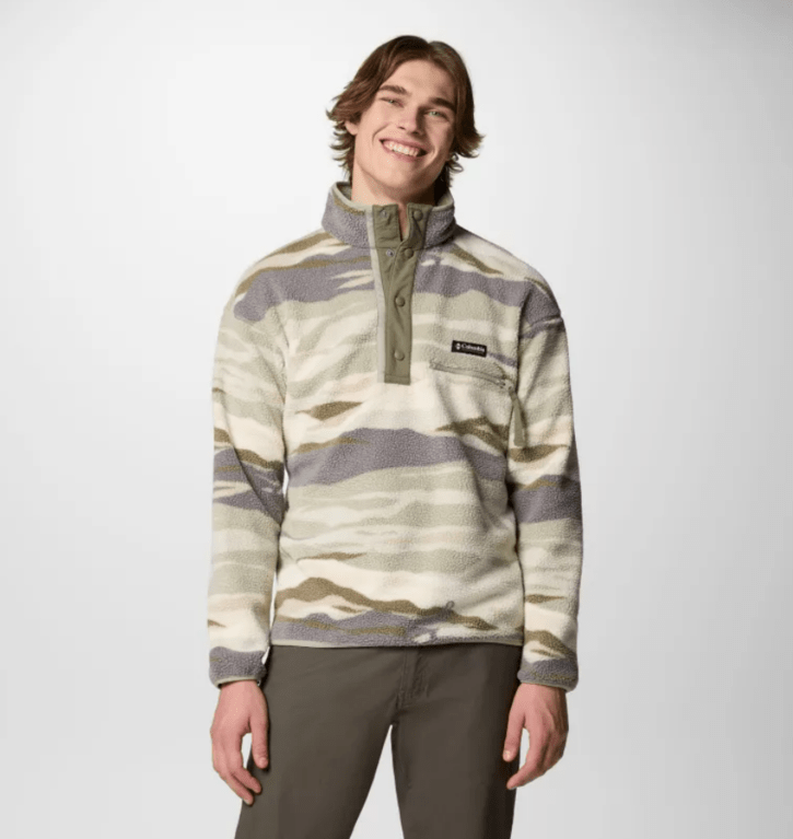 Columbia Men's Helvetia™ II Printed Half Snap Fleece - Safari Rouge Valley