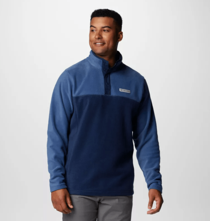 Columbia Men's Steens Mountain™ II Half Snap Fleece - Collegiate Navy, Dark Mountain