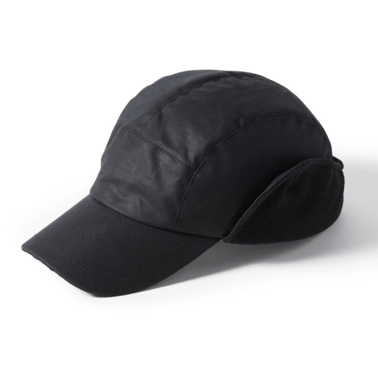 Failsworth Hats Lumber Wax Earflap Baseball Cap - Black