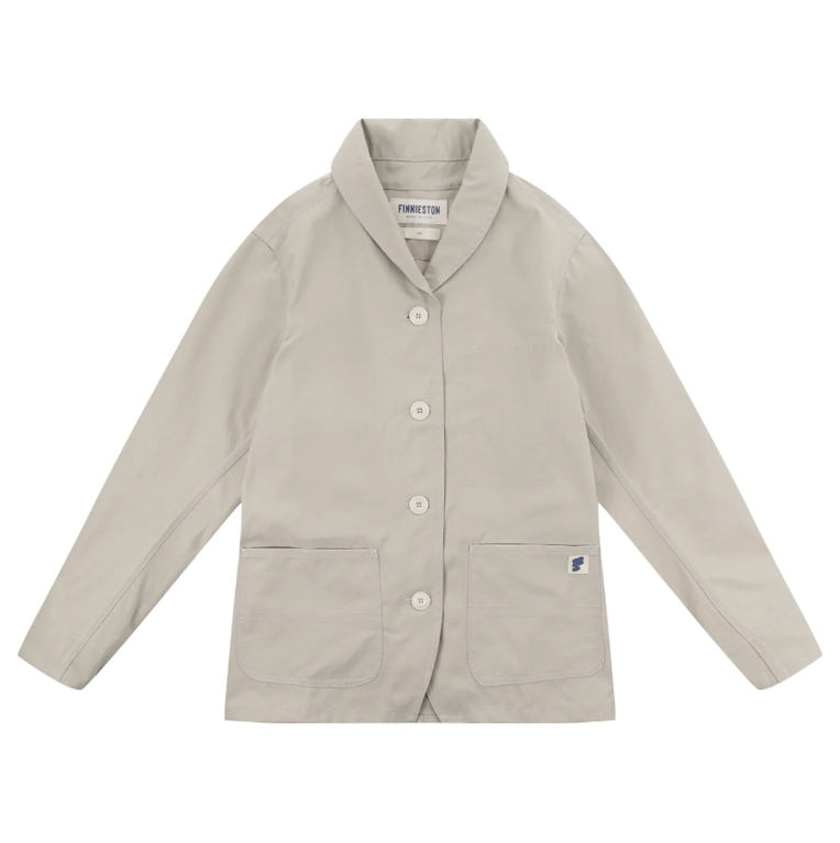 Finnieston Claremont Shawl Chore Coat - Stone