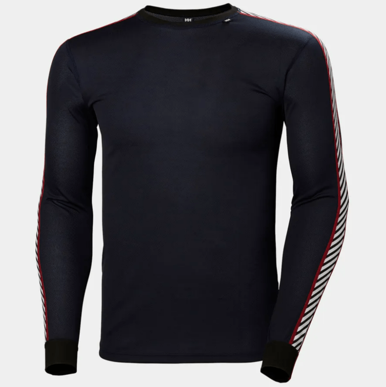 Helly Hansen Men's LIFA® Stripe Crew Base Layer - Navy