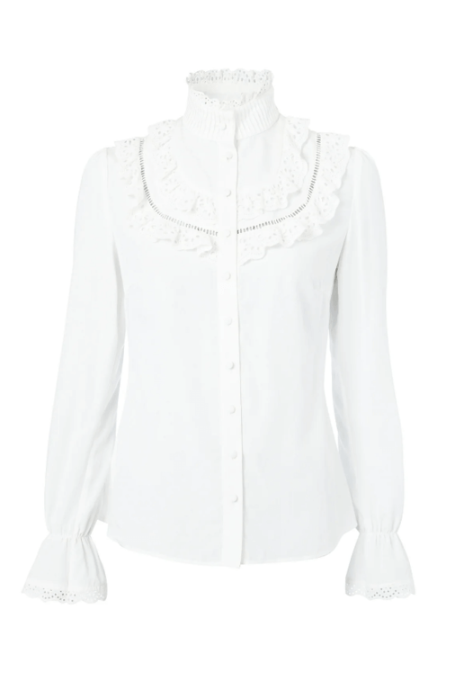 Holland Cooper Audley Lace Blouse - White