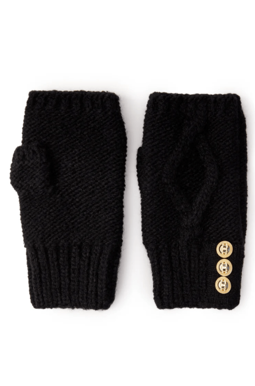 Holland Cooper Cortina Fingerless Gloves - Black