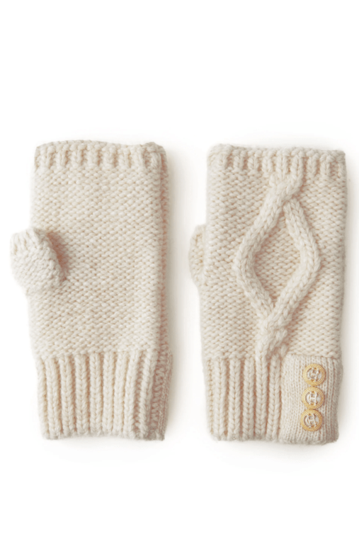 Holland Cooper Cortina Fingerless Gloves - Oatmeal 