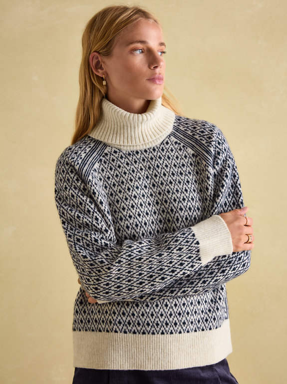 Joules Ingrid Sweater  - Cream/Navy