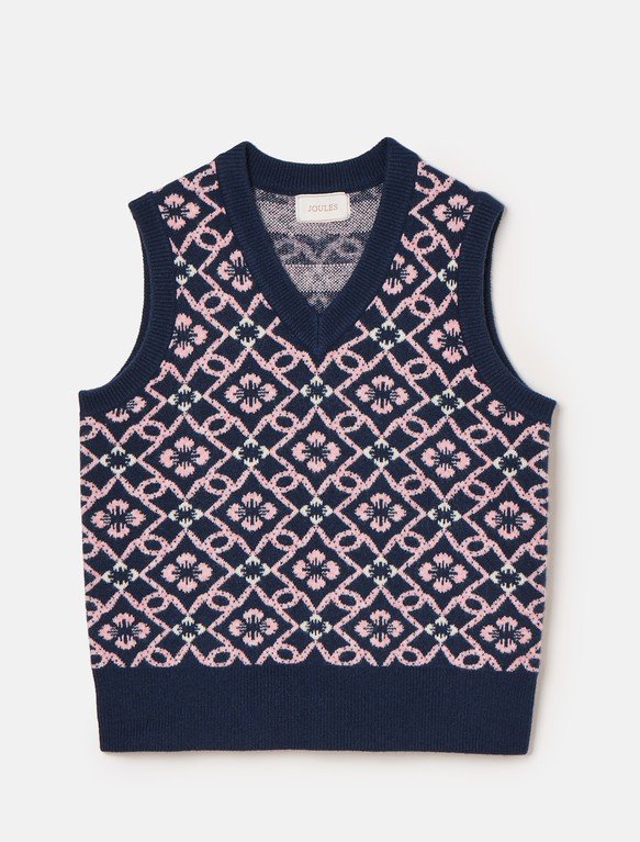 Joules Meredith Knit Vest  - Navy 