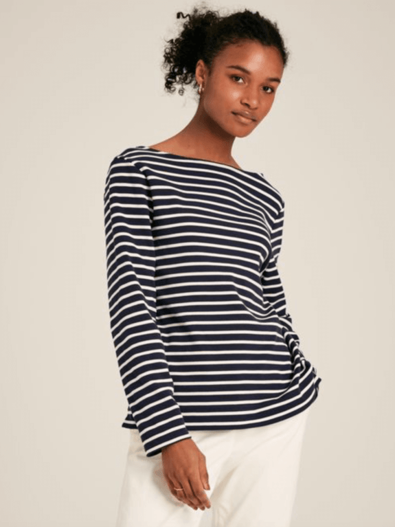 Joules New Harbour Top - Navy White Stripe