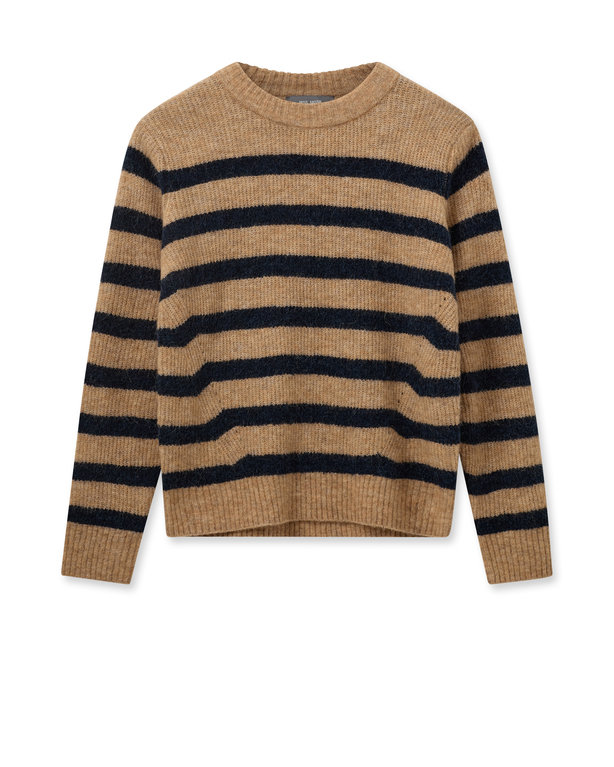 MOS MOSH Thora Stripe Knit - Tannin