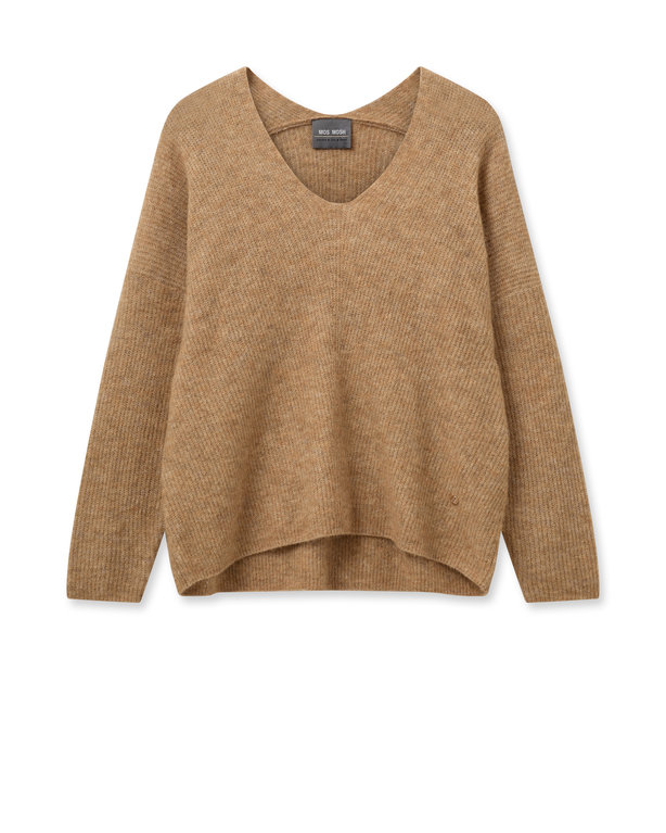 MOS MOSH Thora V-Neck Knit - Tannin