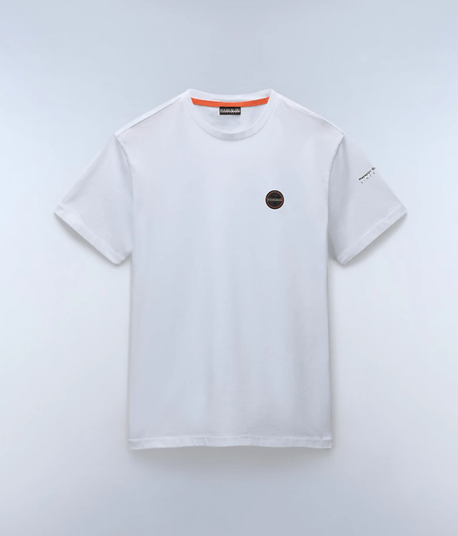 Napapijri Badge Short Sleeve T-shirt - White