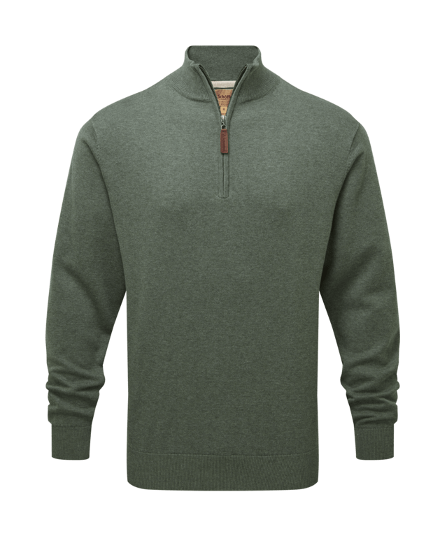 Schöffel Porthmeor Quarter Zip Jumper - Country Green 