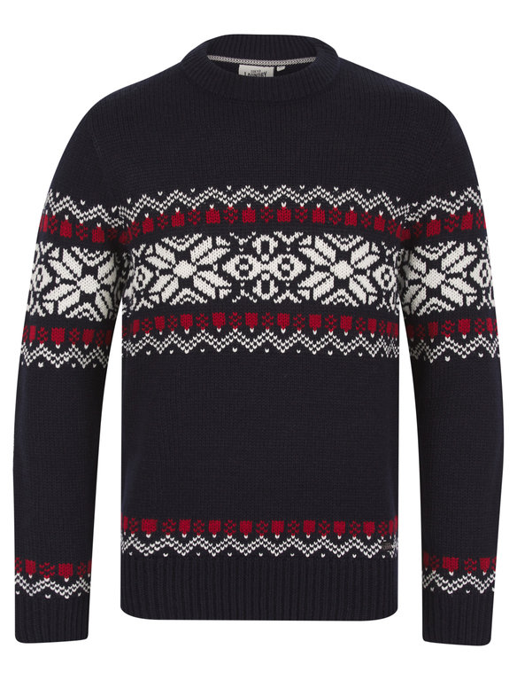 SRG Raja Fair Isle Crew  - Ink