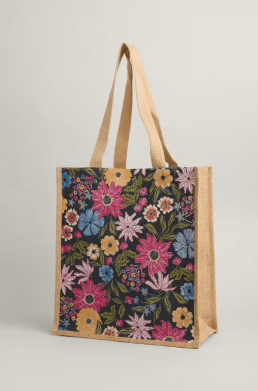 Seasalt Jute Shopper - Pattern Flower Mix 