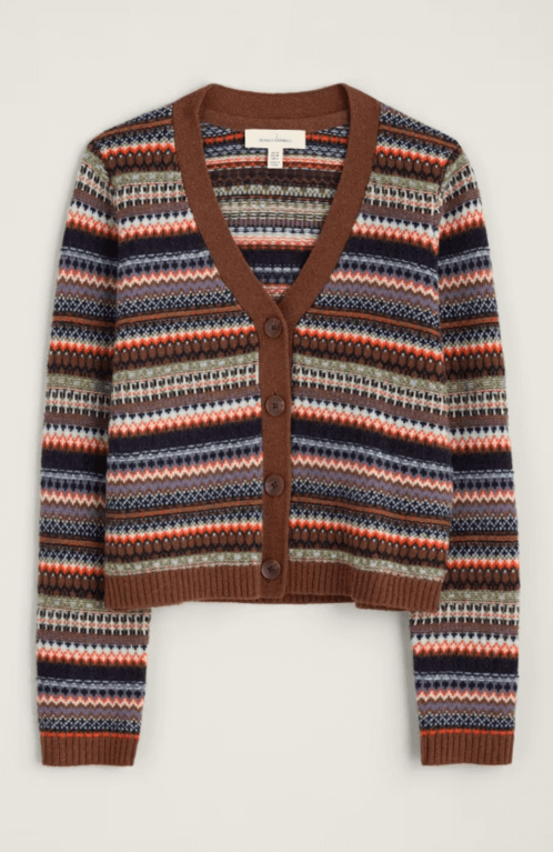 Seasalt Lamorna Lane Fair Isle Cardigan - Weaving Needle Gully Multi