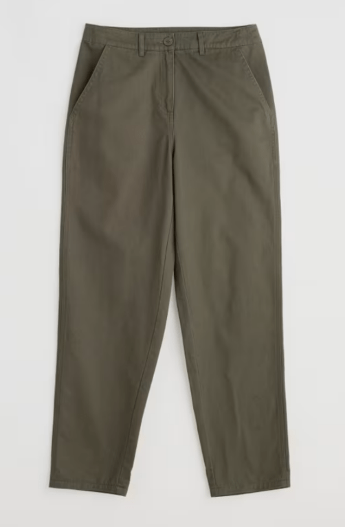 Seasalt Mor Path Organic Cotton Tapered Trousers - Alpine