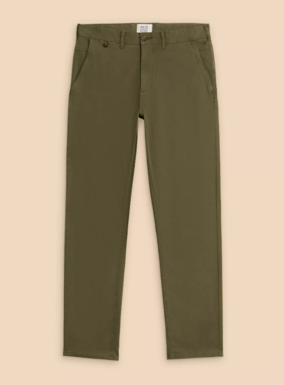 White Stuff Men's Sutton Chino - Regular Leg - Khaki Green