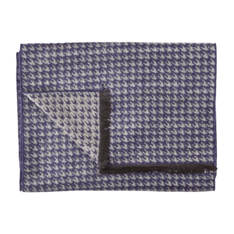 Swole Panda Bamboo Scarf  - Blue Houndstooth