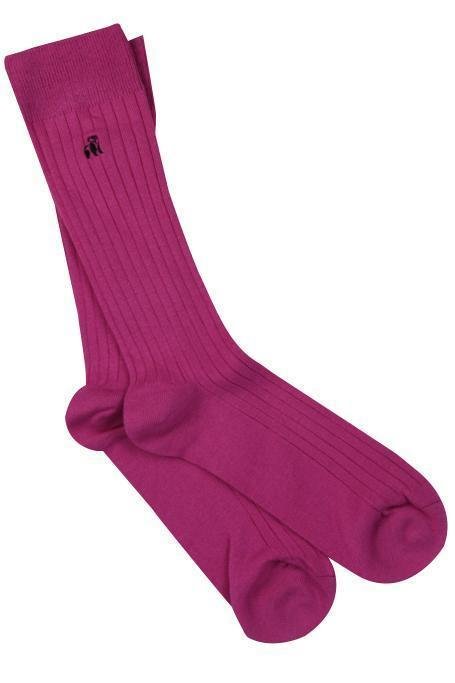 Swole Panda Bamboo Socks - Rich Pink 