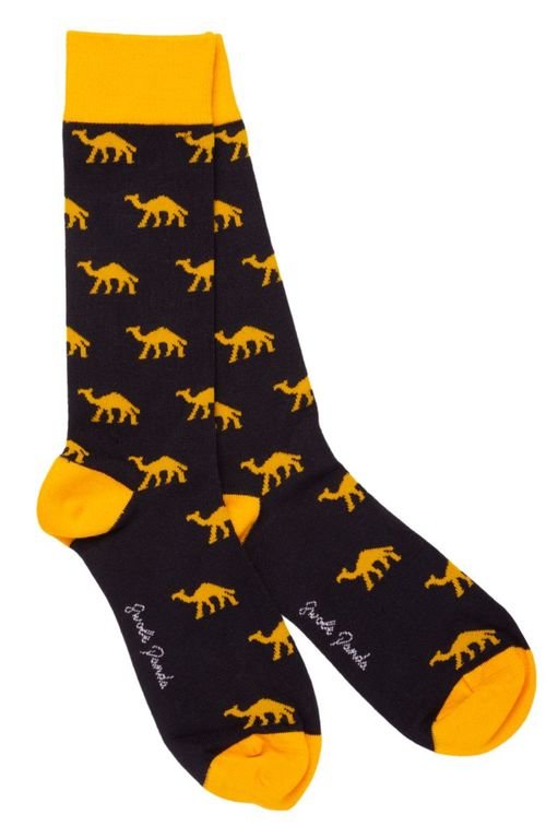 Swole Panda Bamboo Socks - Camels