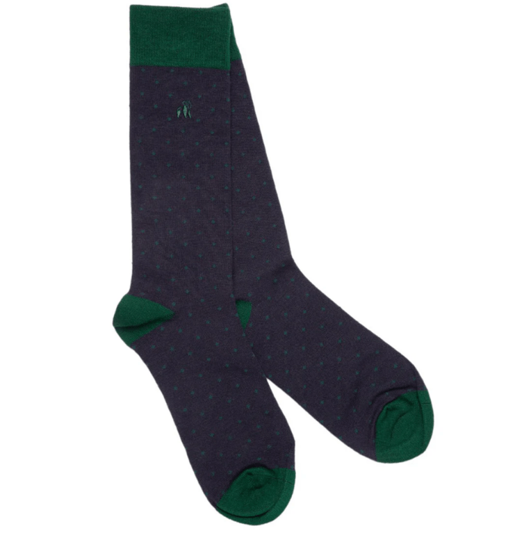 Swole Panda Women's Bamboo Socks - Navy Spot 