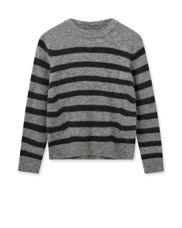 MOS MOSH Thora Stripe Knit - Sharkskin